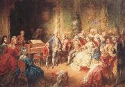 antonin dvorak the young mozart being presented by joseph ii to his wife, the empress maria theresa oil painting on canvas